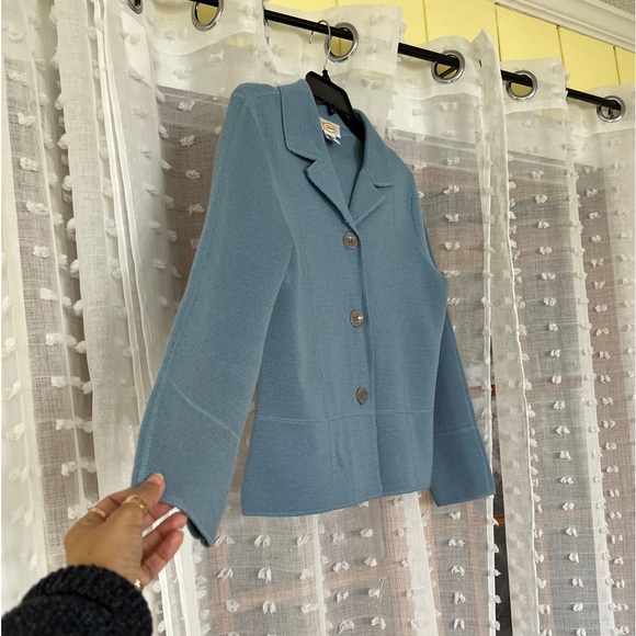 100% merino wool cardigan with Cuban collar - Picture 4 of 5